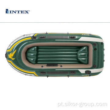Intex 68380 Seahawk 3 Conjunto de barcos Infláveis ​​de barco de remo de pesca